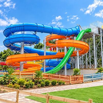 Kalite Su kaydırma kombinasyonu cam lif açık kapalı çoklu yolculuk Su parkları için otel kullanımı Fabrika