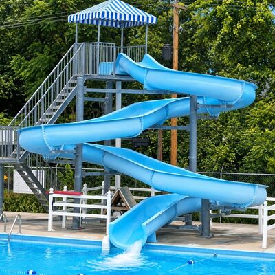 Kalite Fiberglas Spiral Su Kaydırağı, Su Parkı İçin Özel Eğri Kaydırak, 1 Yıl Garanti Fabrika