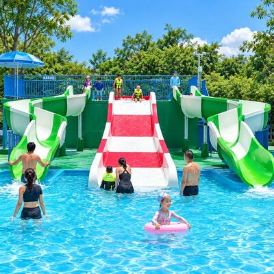 İyi bir fiyat. 3 Multi Lane Family Wide Water Slide Çocuklar ve Yetişkinler İçin Cam Elyafı 6-10mm Kalınlık online