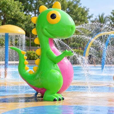 Custom Fiberglass Splash Pad Sprayers In Dinosaur And Cartoon Shapes With CE