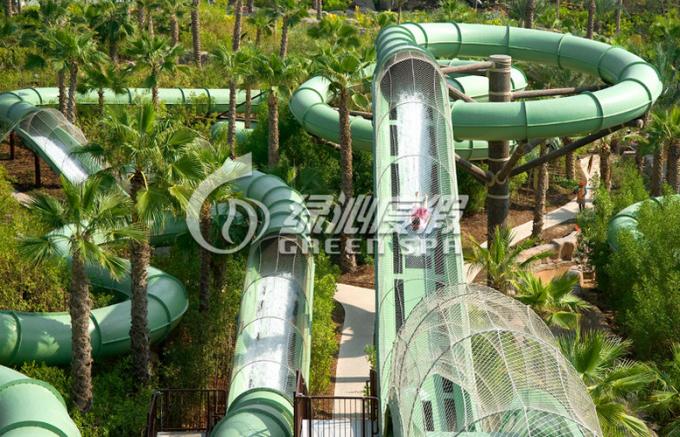 Çocuk ve yetişkin yeşil su Roller Coaster / fiberglas su Aqua park için slaytlar