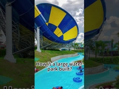 18 m Yükseklik Büyük Yetişkin Su Kaydırma Dış Gıda Elyafı Hoparlör Şekli, Büyük Trompet Kaydırma