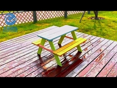 Çok Renkli Yüzme Havuzu Aksesuarları Toksik Olmayan 4 Koltuk Çocuk Piknik Masa Tezgah Seti