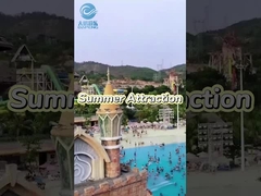 Dışarıda Eğlence Parkı Ekipmanı Su Oyunları Cam Lifi Su Kaydırma Set Özel